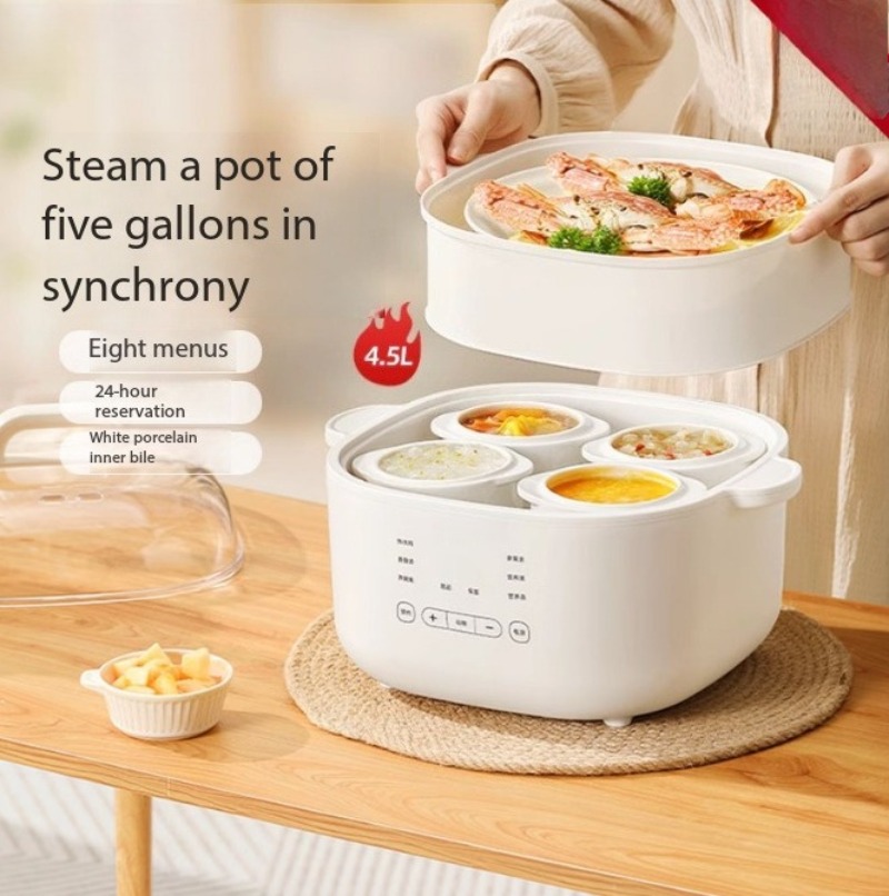 Slow Cooker Ceramic - Pentola Elettrica Automatica in Ceramica da