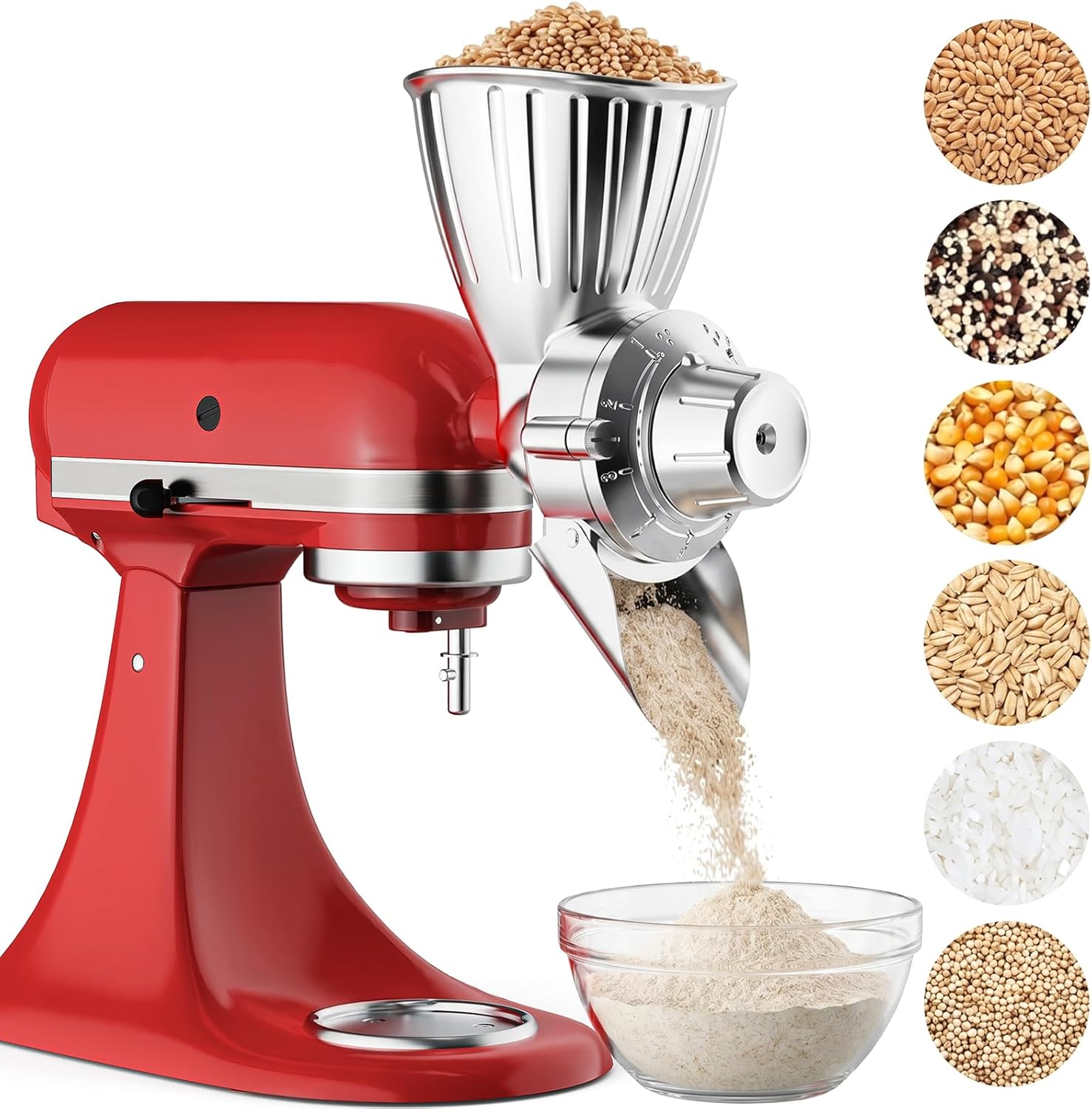 Kitchen Appliances Lowes - Accessorio Macinacereali in Metallo per KitchenAid,