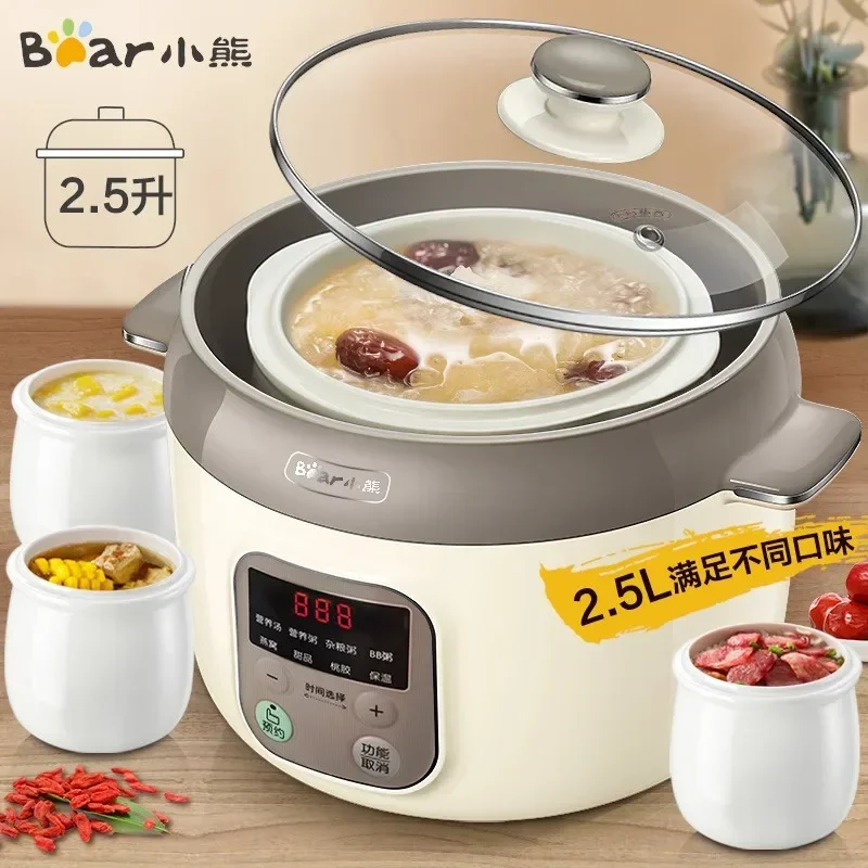Slow Cooker Ceramic - Pentola Elettrica per Stufati Bear Stew,