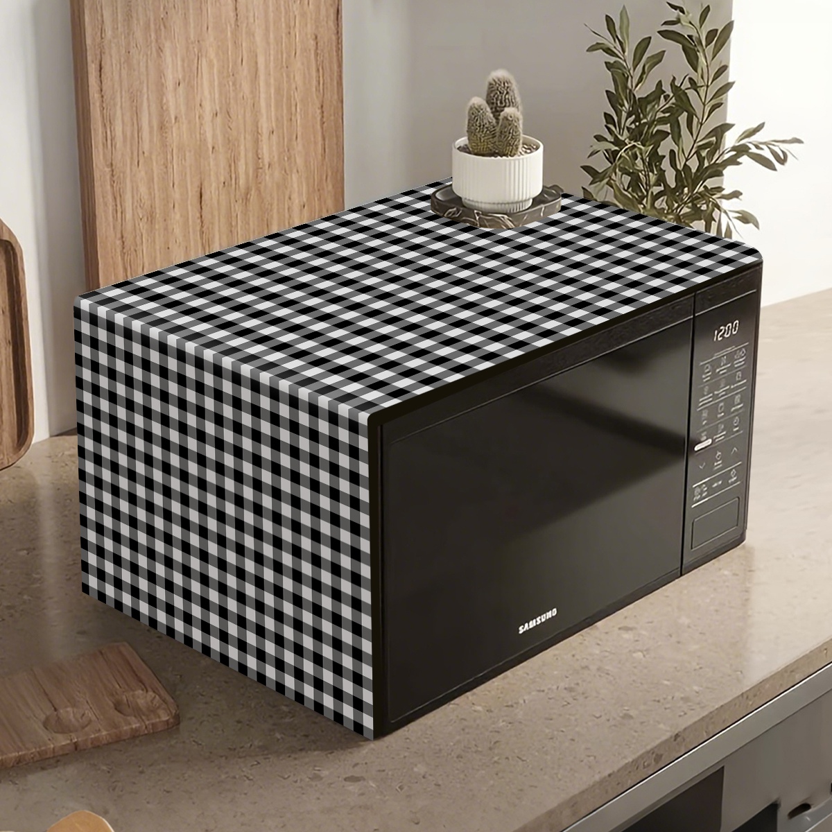 Kitchen Appliances In White - Copertura Antipolvere per Forno a Microonde