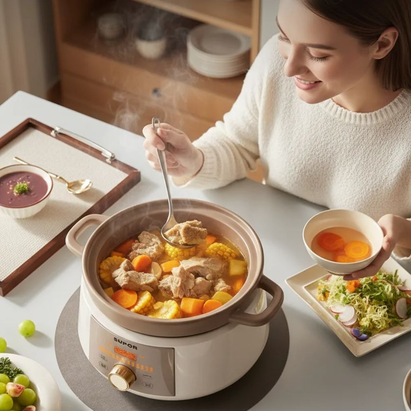Slow Cooker Ceramic - Pentola a cottura lenta elettrica domestica