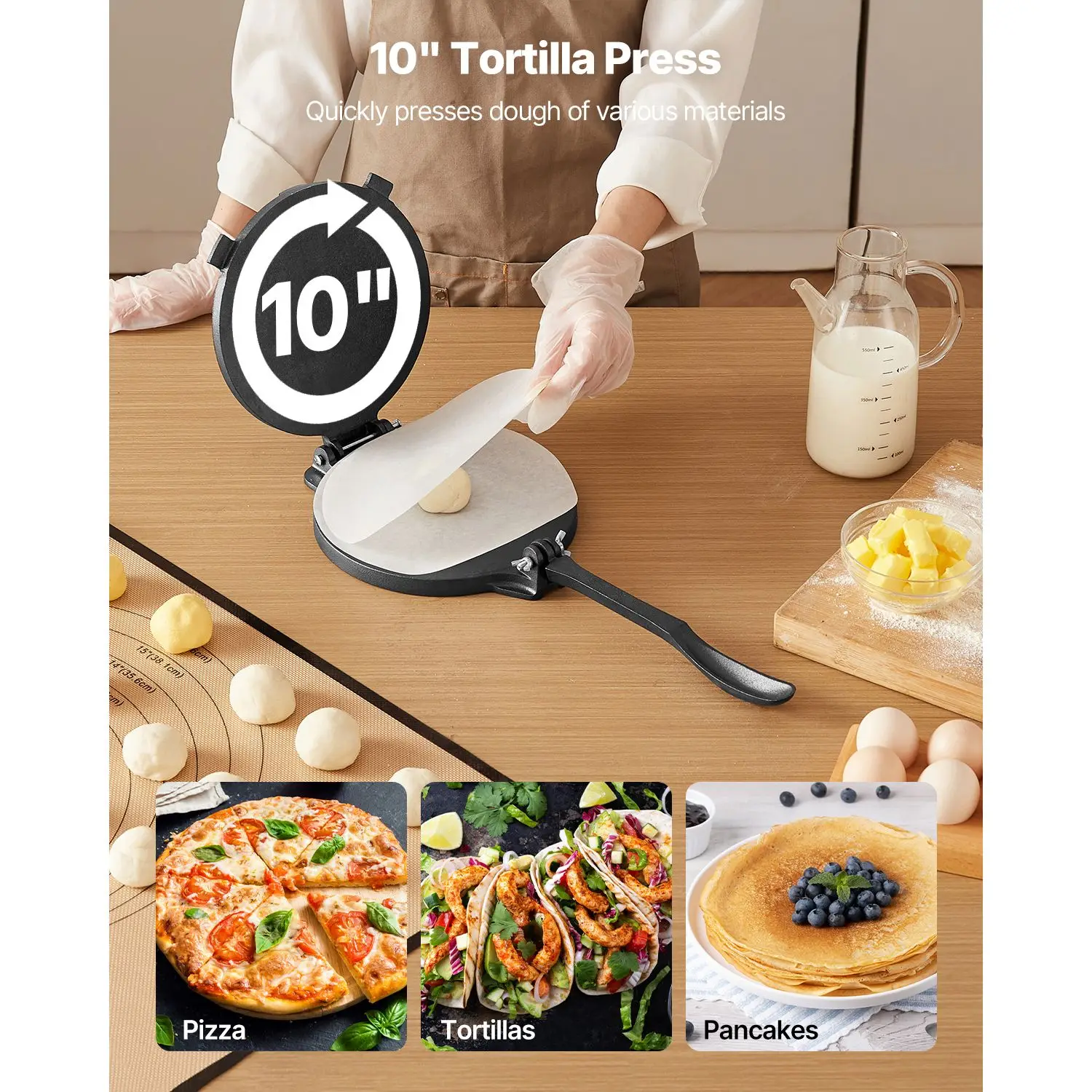 Pressa per Tortillas, 10 Polli - Tortilla Press Cast recensione e prezzo